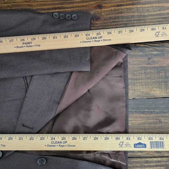 Murano Men's Sport Coat‎ Blazer Three Button Brown Wool Made in Italy Size 39R